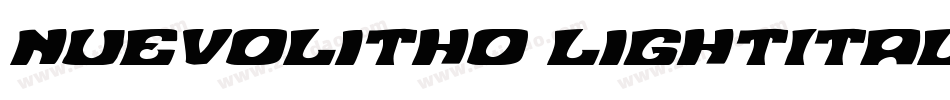 NuevoLitho LightItalic字体转换